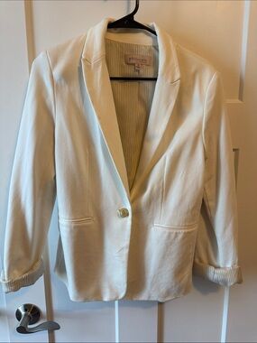 Philosophy Cream Single-Button Women's Blazer